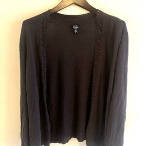 Eileen Fisher Sweater Cardigan Womens Sz 1X Beaded Italian Yarn Brown